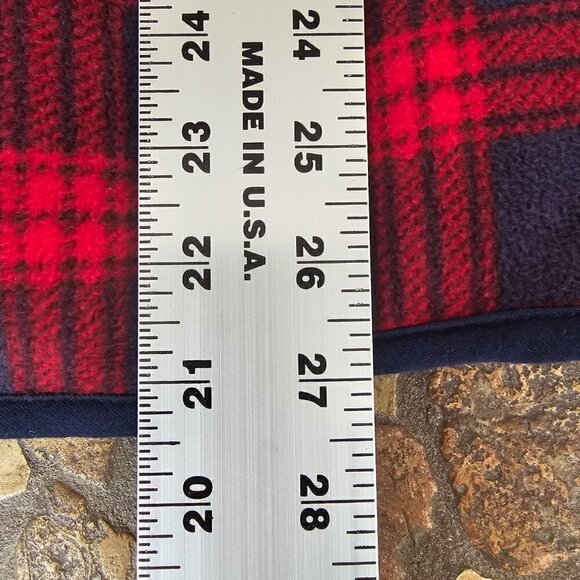 Jachs Girlfriend Plaid Blue Red Sherpa Cardigan Sweater Jacket, Size Medium - Picture 6 of 10